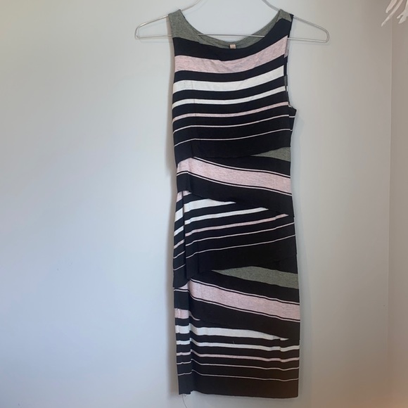 Anthropologie Column mini Dress by Bailey 44 Cap Sleeve  Size S Brown - Picture 3 of 5